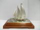 The Sailboat Of Silver985 Of The Most Wonderful Japan.  2masts.  Takehiko ' S Work. Other Antique Sterling Silver photo 1