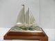 The Sailboat Of Silver985 Of The Most Wonderful Japan.  2masts.  Takehiko ' S Work. Other Antique Sterling Silver photo 3