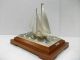 The Sailboat Of Silver985 Of The Most Wonderful Japan.  2masts.  Takehiko ' S Work. Other Antique Sterling Silver photo 4