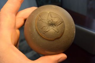 Old Japanese Ambra Star Glass Float photo