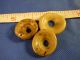 3 Old Shell Beads Pendants Good Patina Tennessee River Find Native American photo 2