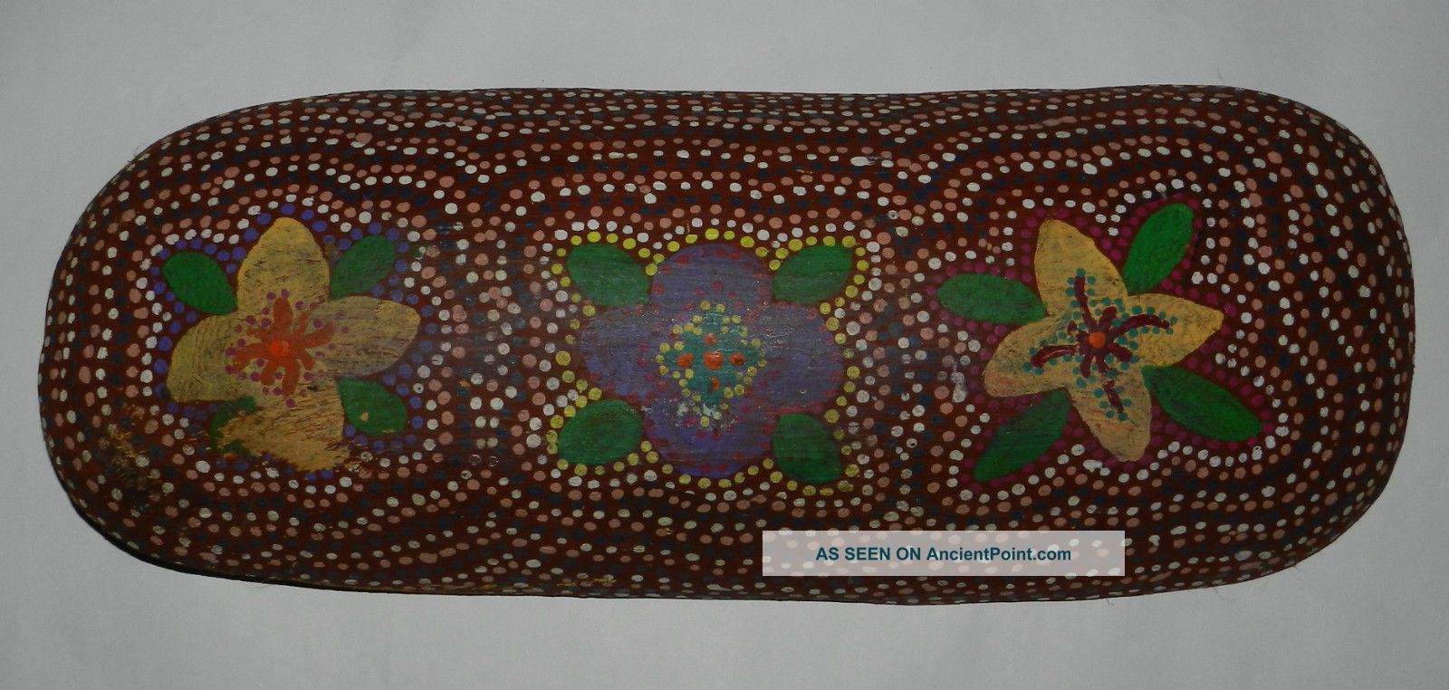 Australian Aboriginal : Dot Painted Coolamon - Central Australia Pacific Islands & Oceania photo