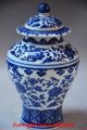 Exquisite Chinese Blue And White Porcelain Hand Painted Flower Jar Pots photo 2