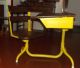 Nicest School Desk On Ebay Iconic American Desk Co In Vivid Striking Yellow 1900-1950 photo 2