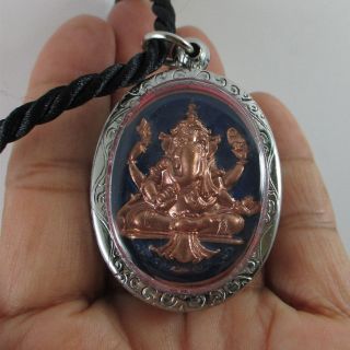 Ganesha Pendant By Lp Khloi A.  D.  2007 Necklace Thai Amulet photo
