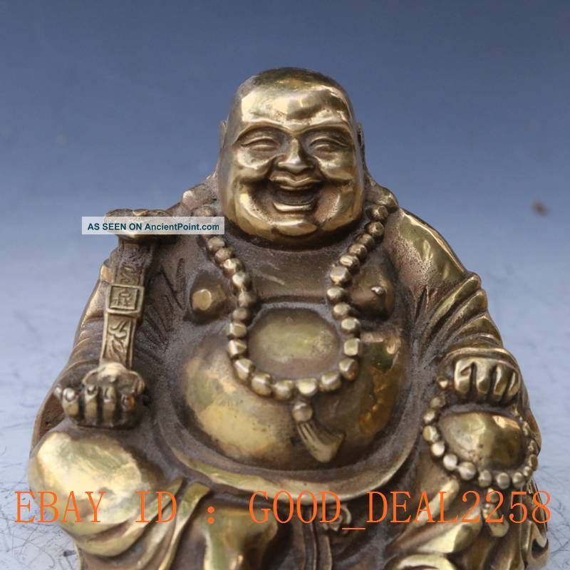 Ingenious Chinese Brass Handwork Statues - - Maitreya Other Antique Chinese Statues photo