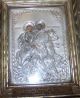 In Raised Relief Silver Greek Orthodox Framed Religious Icon Dated 1953 Greek photo 4