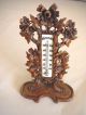 Old French Carved Ornate Wood Framed Thermomoter Barometers photo 1