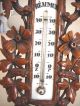 Old French Carved Ornate Wood Framed Thermomoter Barometers photo 2