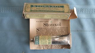 Vintage Box & Tube Storaxol Ointment No.  24 - Parke Davis Detroit Mich. photo