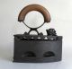 Antique Victorian Clothes Charcoal Iron.  Box Shape.  Lion Head Handle.  Cast Iron Other Antique Hardware photo 2