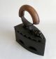 Antique Victorian Clothes Charcoal Iron.  Box Shape.  Lion Head Handle.  Cast Iron Other Antique Hardware photo 4