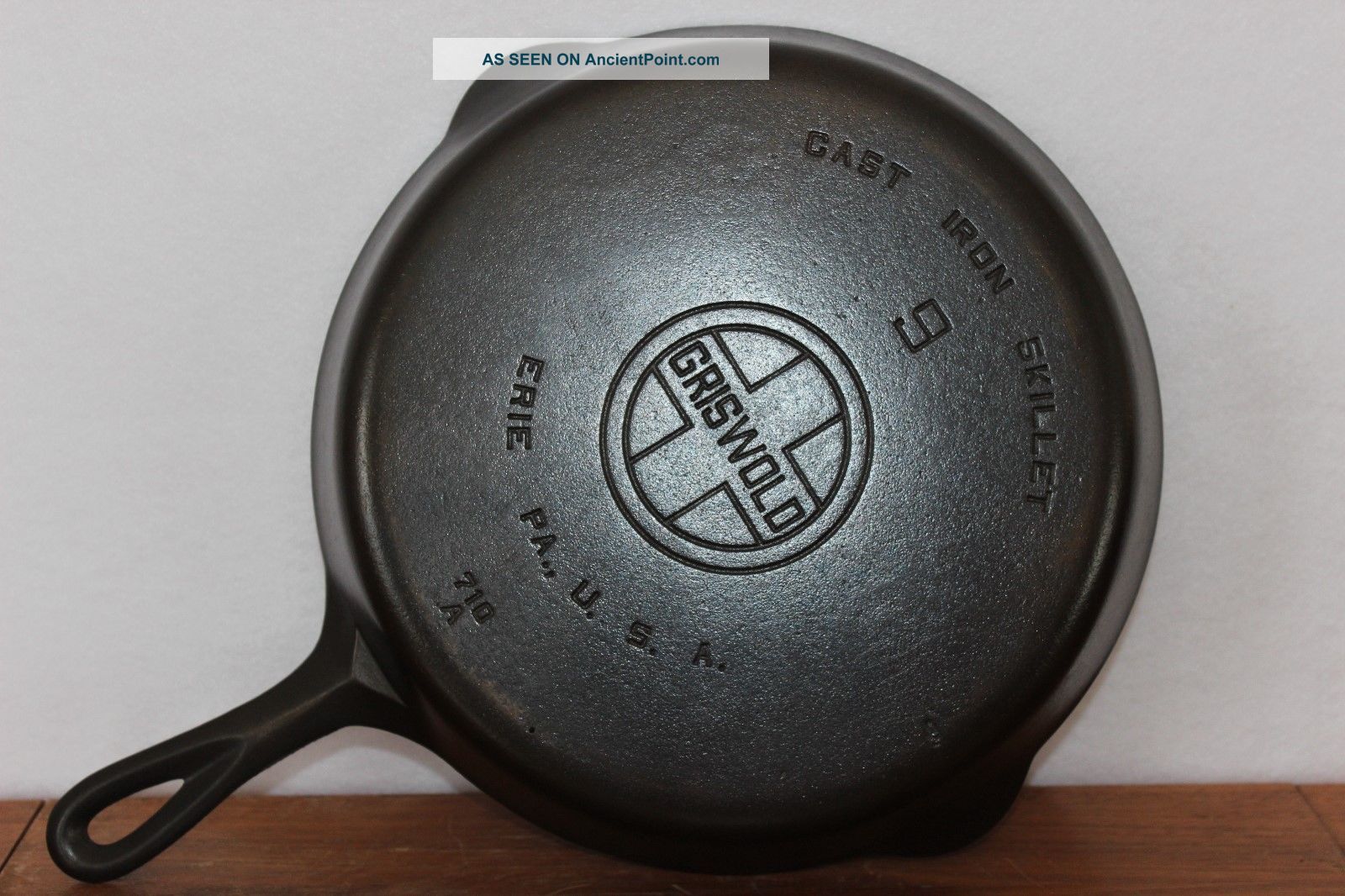 Griswold Large Block Logo Erie Pa Usa 9 Cast Iron Skillet 710 A Other Antique Home & Hearth photo