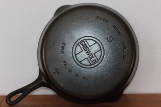 Griswold Large Block Logo Erie Pa Usa 9 Cast Iron Skillet 710 A photo