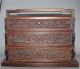 Vintage/antique Ornate Carved Wood Chinese Box/storage Chest Stamp On Bottom Boxes photo 1