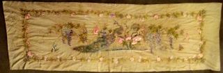 A Large Quality Antique Vintage Chinese Silk Embroidery Qing Dynasty photo