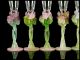 Daum Pate De Verre Glass 8 Champagne Flutes Rose Signed Antique Nancy France Art Stemware photo 1