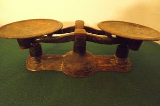 Antique Cast Iron Kinzer Jones Mercantile Counter Balance Scale Pittsburg 1800s photo