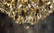Antique / Vintage French Basket Style Brass & Crystals Chandelier Ceiling Lamp Chandeliers, Fixtures, Sconces photo 9