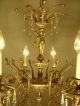 8 Light Cherubs Figures Chandelier Gold Bronze Vintage Lamp Old Ancient Brass Chandeliers, Fixtures, Sconces photo 1