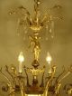 8 Light Cherubs Figures Chandelier Gold Bronze Vintage Lamp Old Ancient Brass Chandeliers, Fixtures, Sconces photo 2