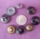 8 Antique Victorian Assorted Real & Faux Cut Steels Buttons 7/16 - 5/8 