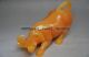 Exquisite Workmanship Chinese Yellow Jade Carving Cattle Statue Oxen photo 3