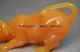 Exquisite Workmanship Chinese Yellow Jade Carving Cattle Statue Oxen photo 5
