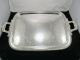 Vintage Silverplate English Style Roccoco Handled Footed Butler Serving Tray 28 