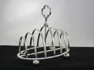 Antique Atkin Brothers & Liverpool Goldsmith Co.  Silver Plate 6 Slice Toast Rack photo