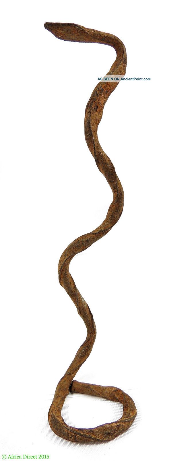 Lobi Iron Snake Currency Standing Coiled Africa Was $45.  00 Other African Antiques photo