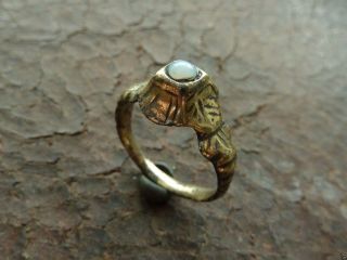 Medieval Bronze Polished Ring (b886) photo