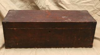 Antique Primitive Wood Storage Box For Repair Dovetail Constr. photo