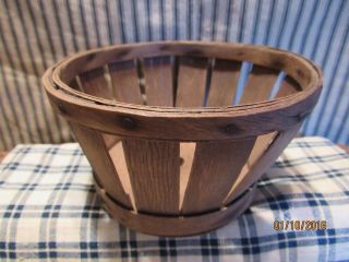 Antique Miniature Basket Split Oak Old Fruit Basket Hand Made Primitive 1 photo
