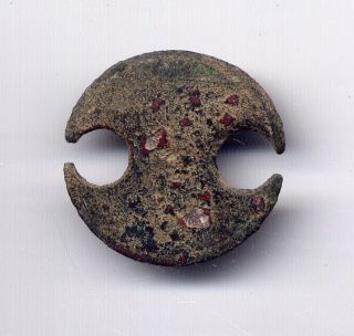 Loracwin Fantastic Ancient Bronze Visighotic Button,  7th - 8th Cent,  Oversize. photo