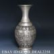 Chinese Silver Copper Handcarved Vase W Kangxi Mark Vases photo 5