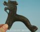 Pray Chinese Old Bronze Hand Carved Dragon Statue Cane Walking Stick Head Other Antique Chinese Statues photo 2