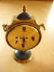 Vintage Jaz French Enameled Brass Decorative Desk/self Alarm Clock Clocks photo 2