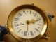 Vintage Jaz French Enameled Brass Decorative Desk/self Alarm Clock Clocks photo 5