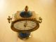 Vintage Jaz French Enameled Brass Decorative Desk/self Alarm Clock Clocks photo 7