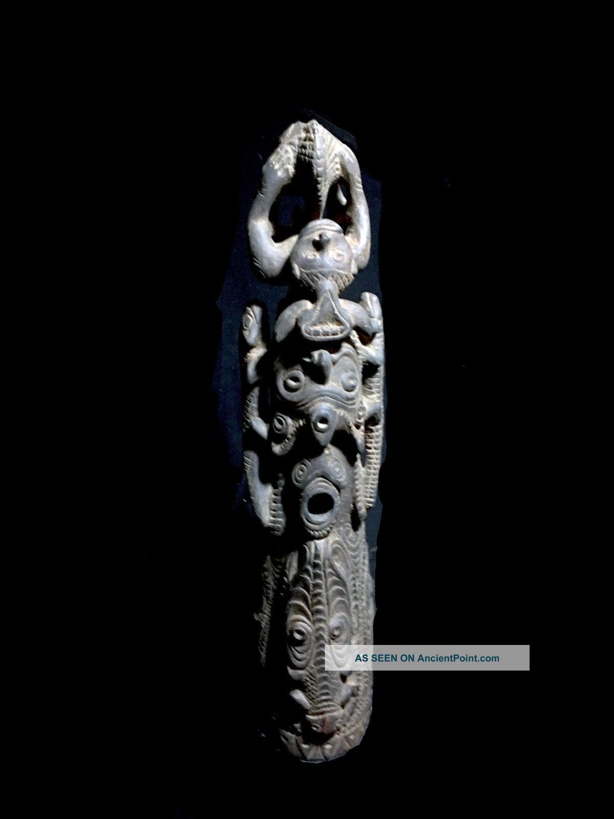 Museum Piece Pre Contact Sacred Flute Middle Sepik (top) Papua Guinea Pacific Islands & Oceania photo