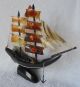 Vintage Antique Carved Ox Horn Sailing Ship Oriental Chinese Business Prosperity Other Maritime Antiques photo 1