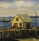 Antique Early 20thc O/c Fishing Boat Dock Harbor Nautical Oil Painting Nr Other Maritime Antiques photo 3
