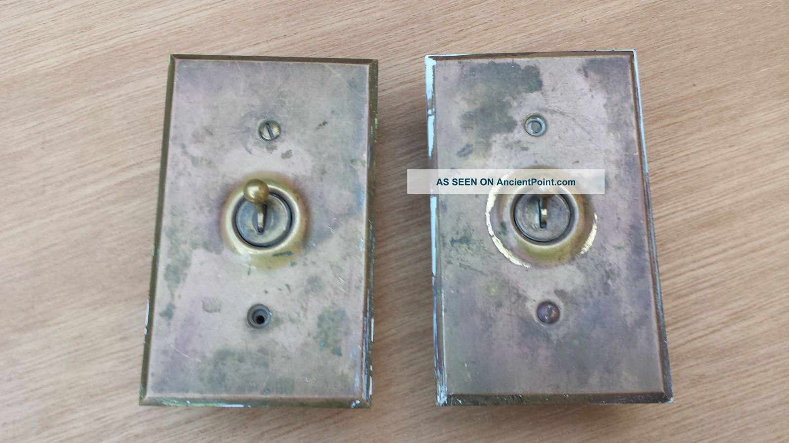 H&h Mfg Co Brass & Porcelain Toggle Switches On/off Steampunk Switch Plates & Outlet Covers photo