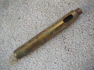 Antique Salvaged - Brass Wiring Tube For Canopy Antique Light Fixture photo