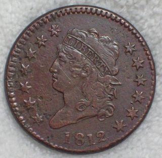 1812 Classic Large Cent Vf,  Detailing S - 288 R.  3 Rare Authentic Priced To Sell photo