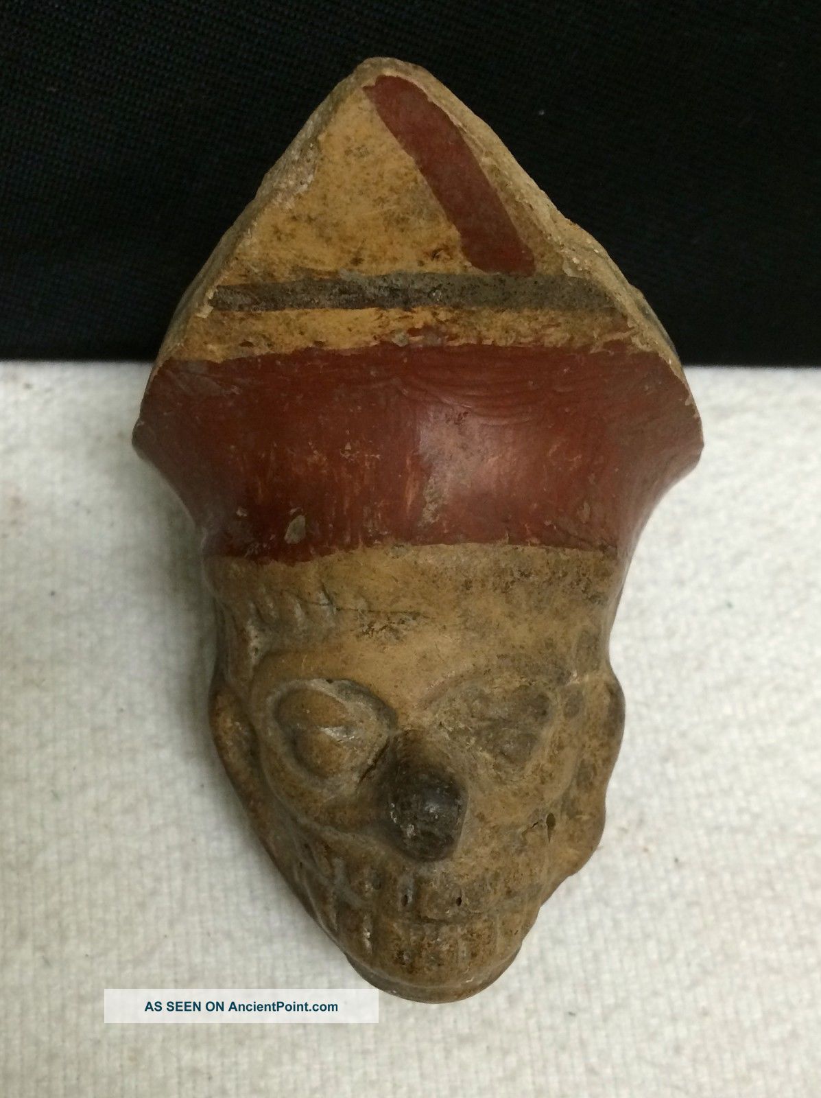 Ancient Costa Rica Pre Columbian Pottery Face Rattle Bowl Foot Fragment Mayan The Americas photo