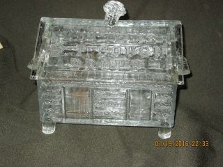 Antique Glass Log Cabin Store Display For Lutteds S P Cough Drops photo
