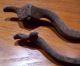 Rusty Old Cast Iron Stove Lid Lifters,  Wire Handles,  Grate Shaker,  Steampunk Stoves photo 5