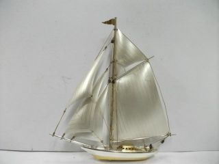 The Sailboat Of Silver960 Of Japan.  100g/ 3.  53oz.  Takehiko ' S Work. photo